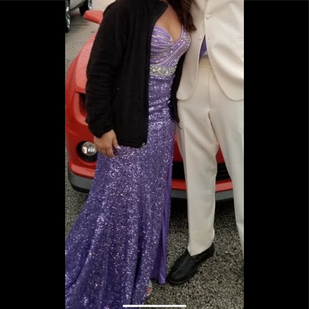 Purple Sparkly Prom Dress